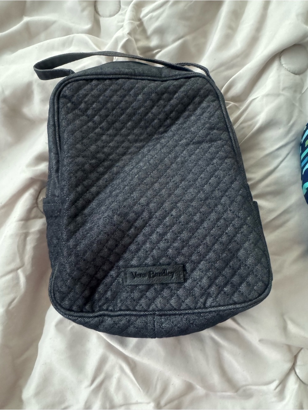 Vera Bradley Quilted Lunch Bag in Charcoal Gray